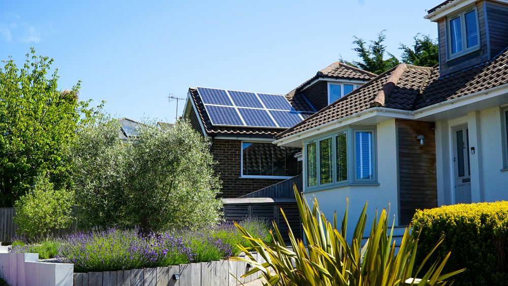 Solar panels installed on residential home in Florida